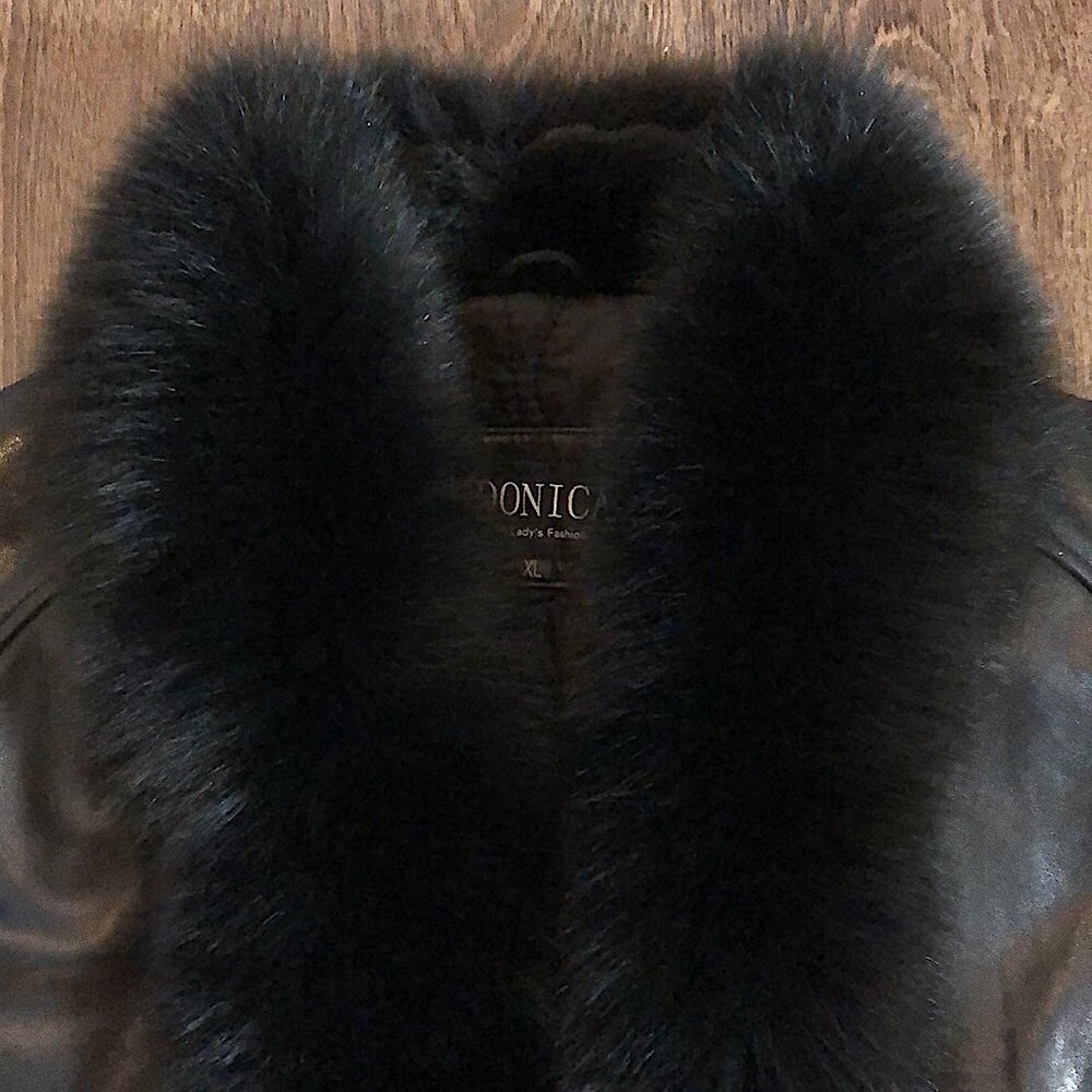 Vintage Leather & Rabbit Coat. - Picture 7 of 17